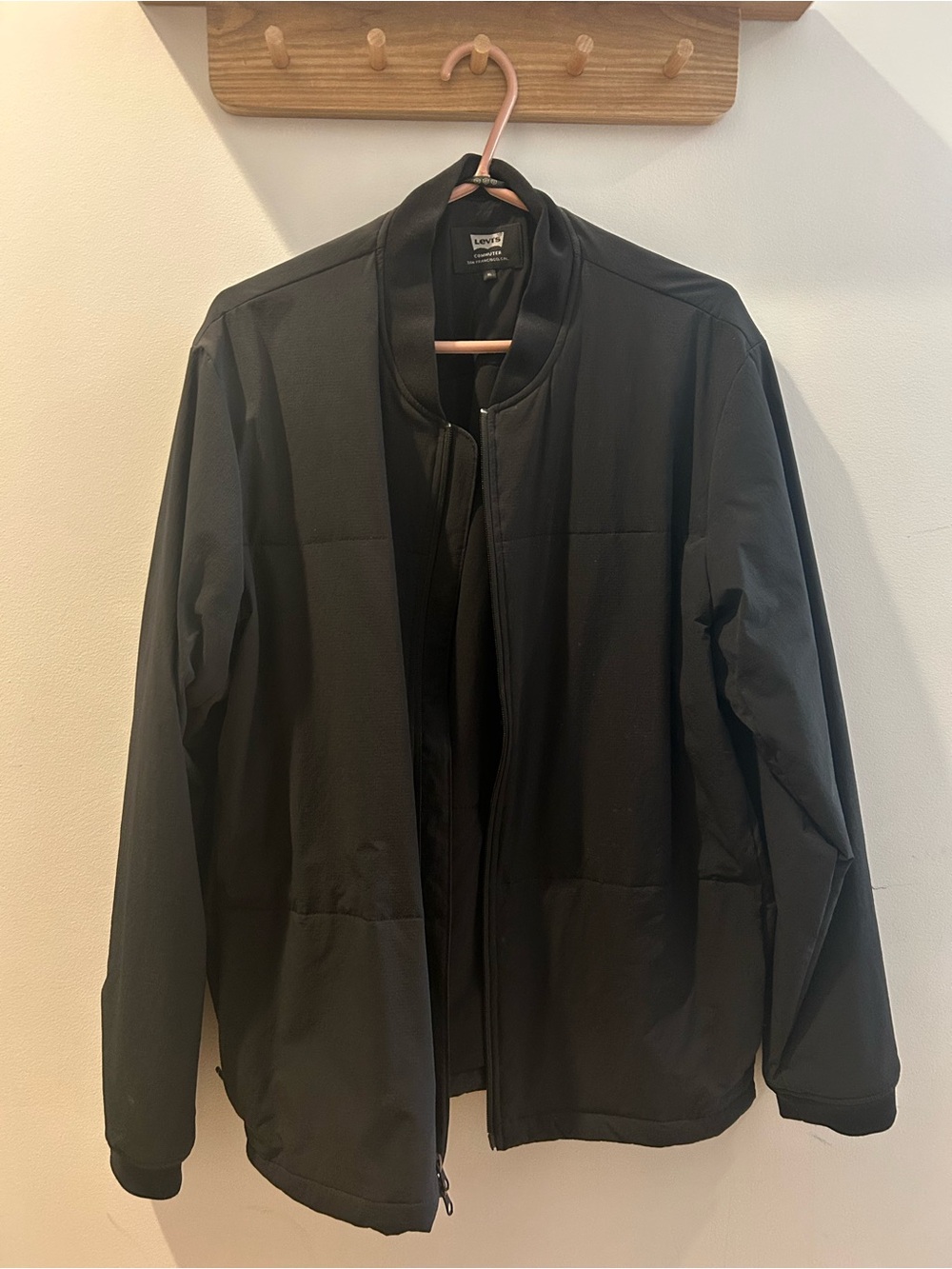 Levi's Men's Black Nylon Bomber Jacket